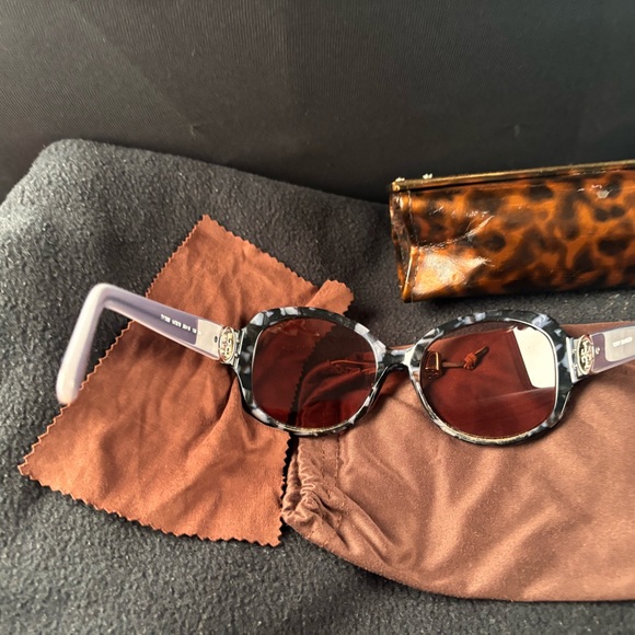 Aunthentic Tory Burch round Blue and grey shades frames only - Picture 5 of 15